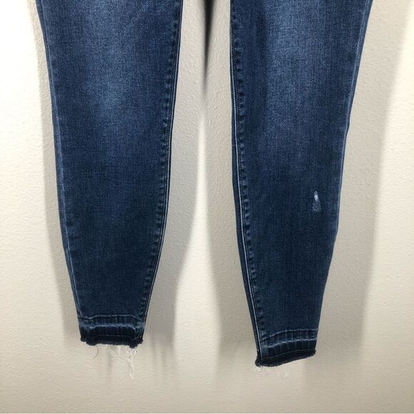 SPANX Distressed Ankle Skinny Leg Jeans Jeggings Raw Hem Small - Picture 3 of 8